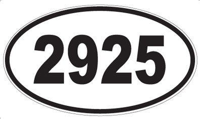 2925 - Oval Sticker