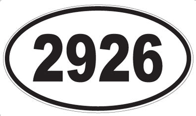 2926 - Oval Sticker