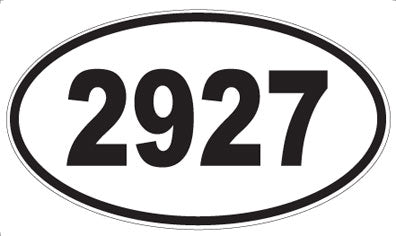 2927 - Oval Sticker