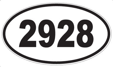 2928 - Oval Sticker