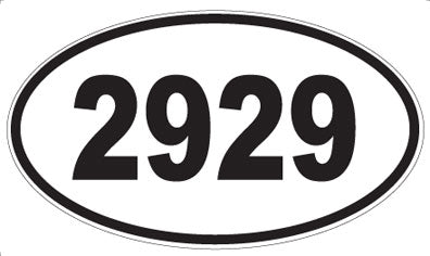 2929 - Oval Sticker