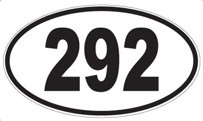 292 - Oval Sticker