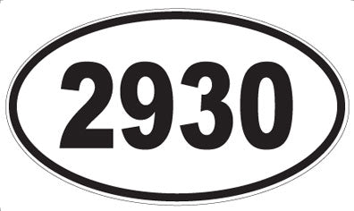 2930 - Oval Sticker