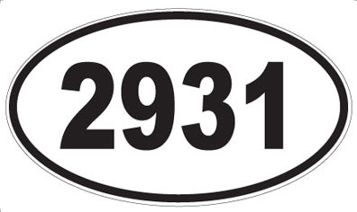 2931 - Oval Sticker