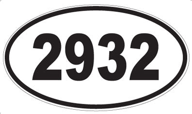 2932 - Oval Sticker