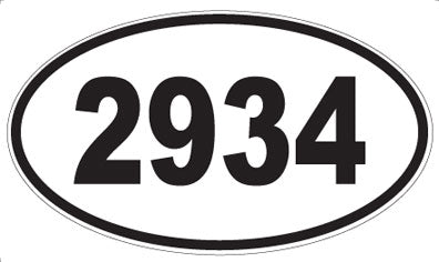 2934 - Oval Sticker