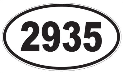 2935 - Oval Sticker