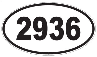2936 - Oval Sticker