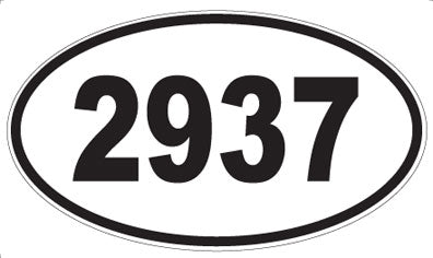 2937 - Oval Sticker