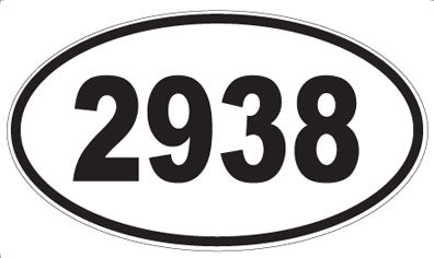 2938 - Oval Sticker