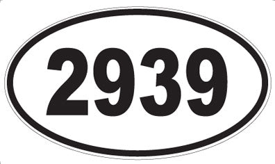 2939 - Oval Sticker