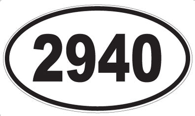 2940 - Oval Sticker