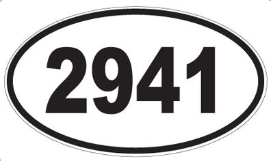 2941 - Oval Sticker