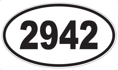 2942 - Oval Sticker