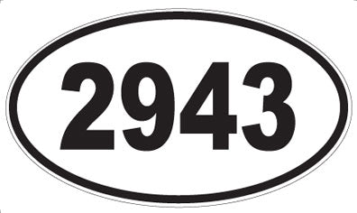 2943 - Oval Sticker