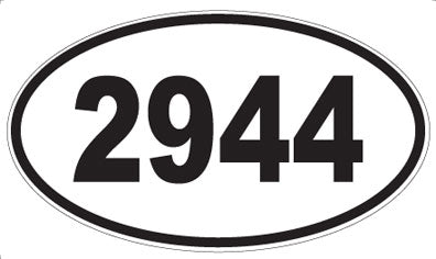 2944 - Oval Sticker