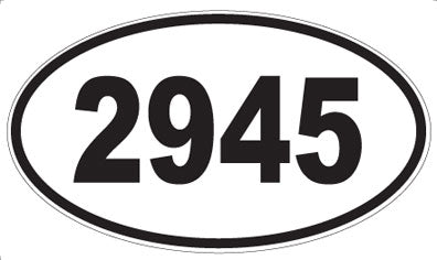 2945 - Oval Sticker