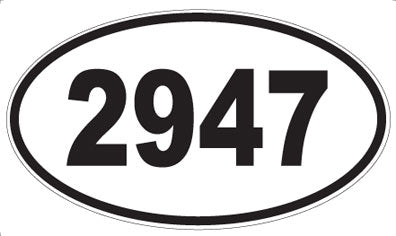 2947 - Oval Sticker