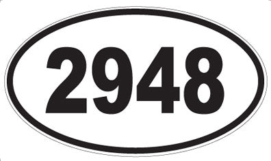 2948 - Oval Sticker
