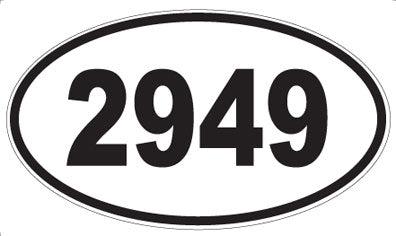 2949 - Oval Sticker