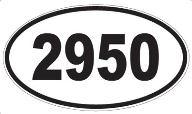 2950 - Oval Sticker