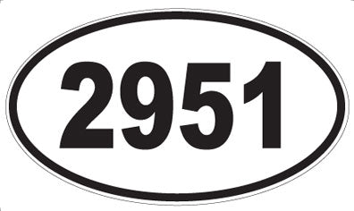 2951 - Oval Sticker