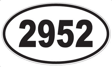 2952 - Oval Sticker
