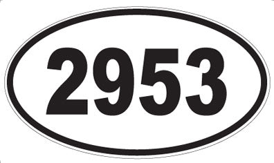 2953 - Oval Sticker