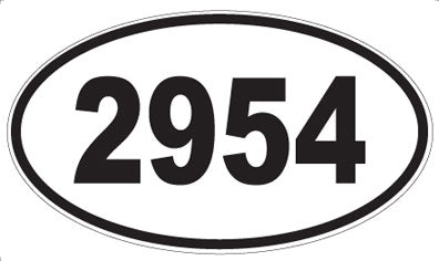 2954 - Oval Sticker