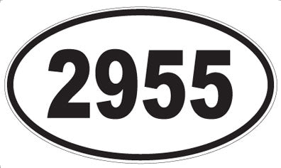 2955 - Oval Sticker