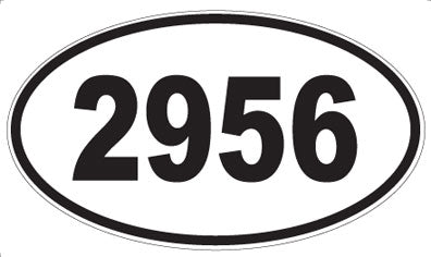 2956 - Oval Sticker