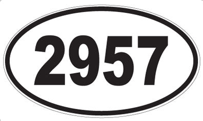 2957 - Oval Sticker