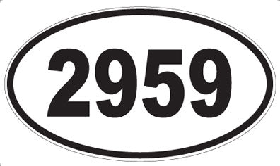 2959 - Oval Sticker