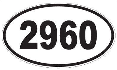 2960 - Oval Sticker