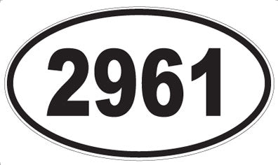 2961 - Oval Sticker