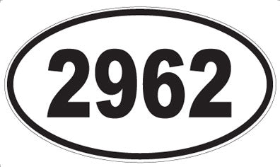2962 - Oval Sticker