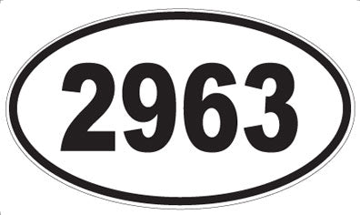2963 - Oval Sticker
