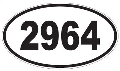 2964 - Oval Sticker