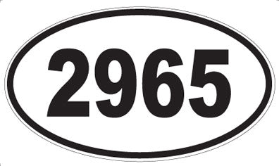 2965 - Oval Sticker