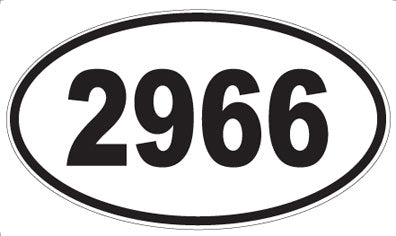 2966 - Oval Sticker