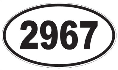 2967 - Oval Sticker
