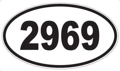 2969 - Oval Sticker
