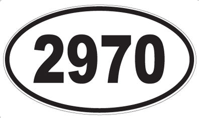 2970 - Oval Sticker