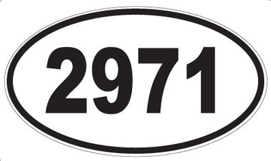 2971 - Oval Sticker