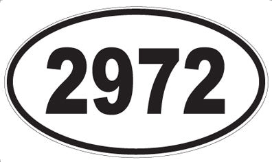 2972 - Oval Sticker