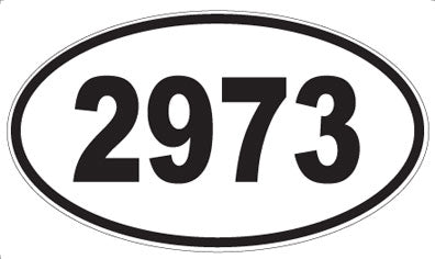 2973 - Oval Sticker
