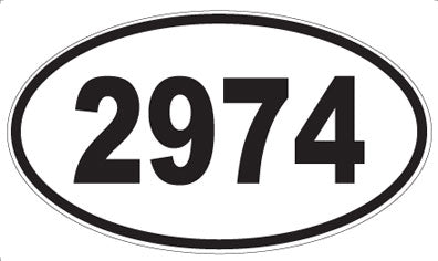 2974 - Oval Sticker