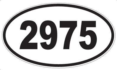 2975 - Oval Sticker