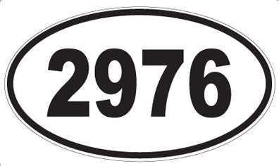 2976 - Oval Sticker