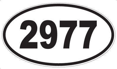 2977 - Oval Sticker